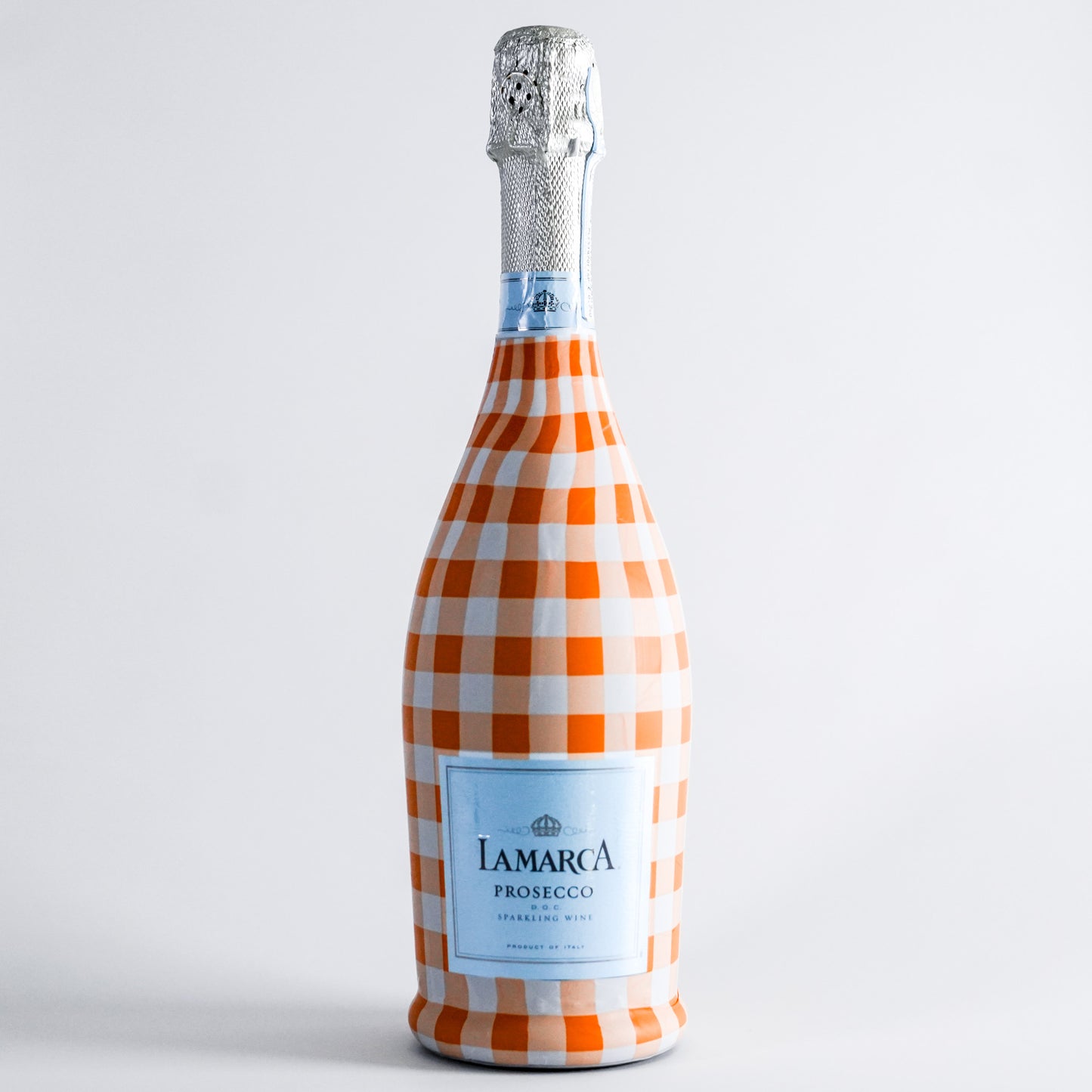 Beau Bottles Orange & White Gingham Wrap - Made for La Marca & More