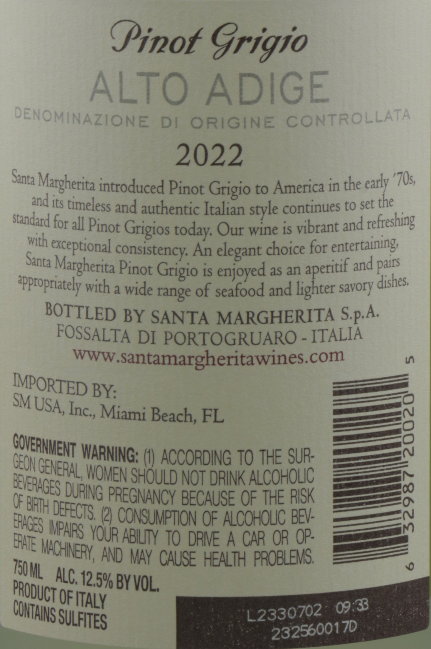 Santa Margherita Pinot Grigio 2022