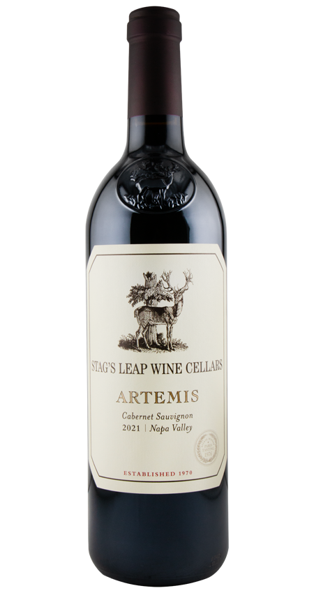 Wine bottle with 'Chateau Ste. Michelle' label on a white background