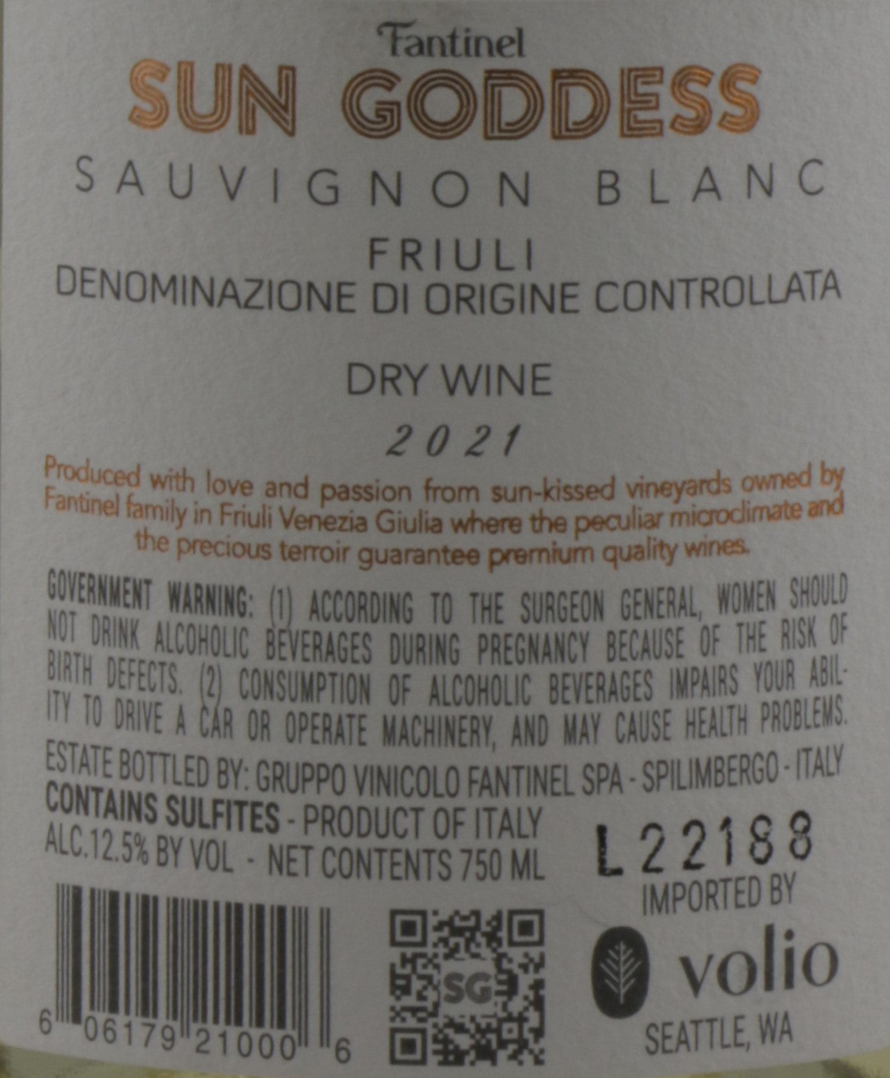 Sun Goddess Sauvignon Blanc by Mary J. Blige | Crisp Italian White Wine