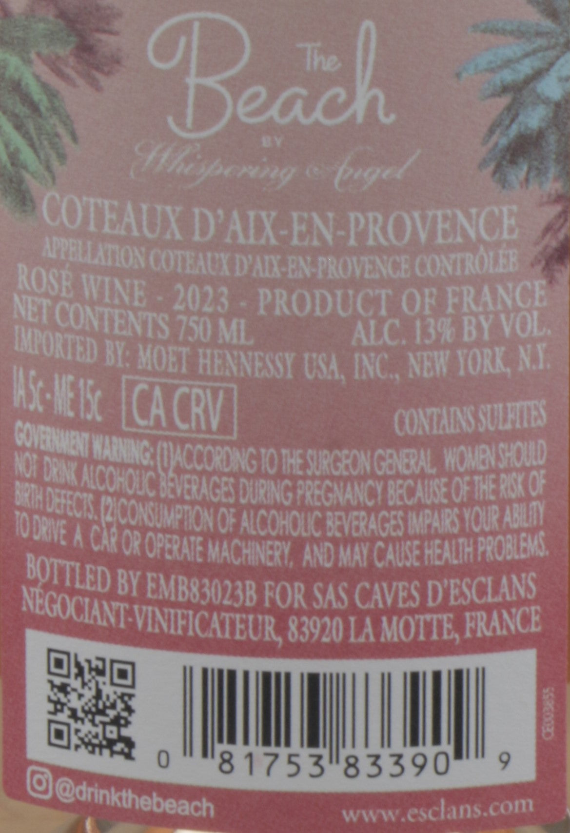 The Beach by Whispering Angel Rosé 2023 | Provence Wine